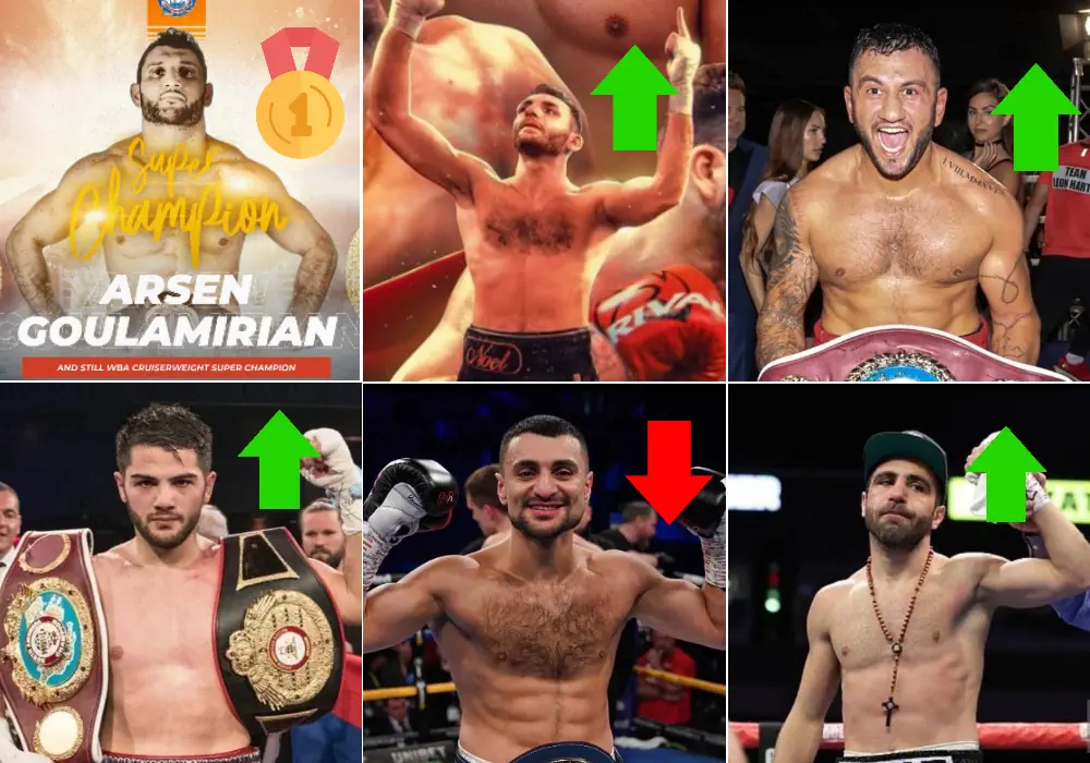 Армянские боксёры в рейтингах на начало 2023 года
